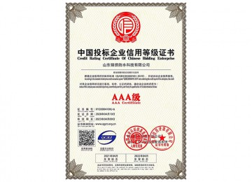 中国投标企业信用等级证书